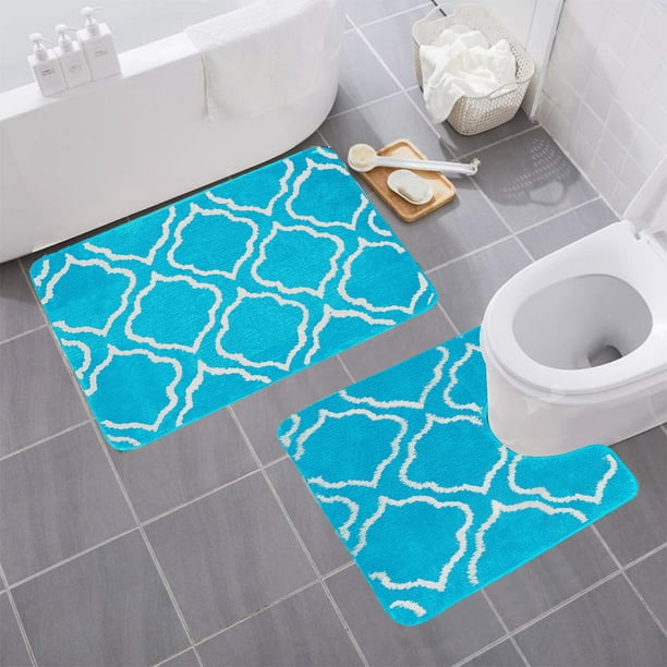 2 Piece Bathroom Rug Set Bath Rug, Contour Mat.