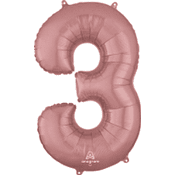 LRG SHP HX NBR 3 ROSE GOLD - 34IN