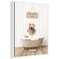 thumbnail image 4 of Kate and Laurel Golden Retriever in Hot Bath Framed Canvas Wall Art by Amy Peterson 18 x 24 Sylvie White, Whimsical, Animals, Humor Art for Wall Decor, Living Room, Bedroom, 4 of 8