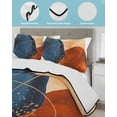 thumbnail image 4 of Boho Geometric Twin XL Size Down Alternative Comforter,Lightweight Comforter Quilt Bedding Set with Pillow Shams Farmhouse Abstract Retro Stripes Motifs All Seasons Bed Comforter Duvet Insert 68"x98", 4 of 7