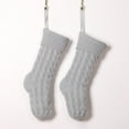thumbnail image 4 of Christmas Sock Twist Pattern Knitted Large Capacity Hanging Stocking for Festival Party, 4 of 8