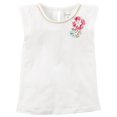 thumbnail image 1 of Carter's Little Girls' Flutter-Sleeve Rosette Tee, White, 5 Kids, 1 of 1