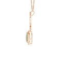 thumbnail image 2 of Angara Natural Opal Necklace - Prong Set Opal Teardrop Pendant Necklace in 14K Rose Gold for Women (Size-8x5mm) - October Birthstone Jewelry | 14K Rose Gold Necklace, 2 of 9