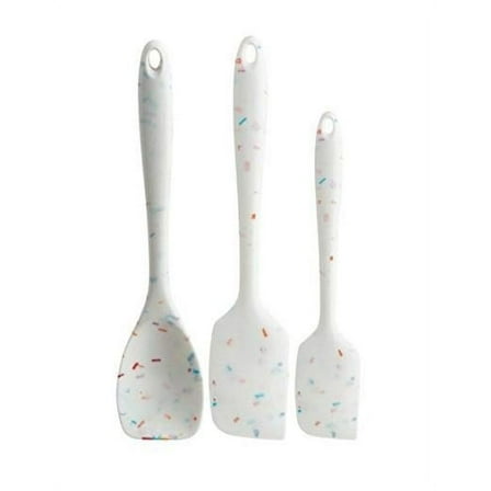 Trudeau Confetti Patterned Silicone, Set of 3, Spatulas, 05118659