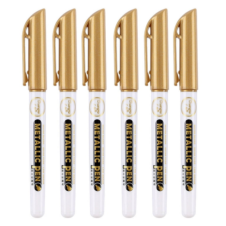 HGYCPP 6Pc Gold Silver Epoxy Resin Drawing Pen Gold Leafing Point