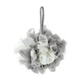 thumbnail image 2 of Chanana Two-Tone Bath Sponge - Soft Mesh Shower Pouf for Gentle Exfoliation (Gray, 14x21cm), 2 of 8