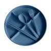 PEONAVET A Bowl Dividing Dividing Tableware Set Three Dividing Dessert Breakfast With Spoon Fork Chopsticks