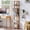 Wood, variant on LELELINKY 4-Tier Tall Wooden Bookshelf with Storage, Industrial Modern Bookcase for Small Spaces, Living Room, White