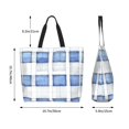 thumbnail image 2 of Large Capacity Single Shoulder Shopping Bag 19.7×15.7×5.9in Main Pocket Large To Accommodate Your Daily Needs Can Be Portable Can Be A Single Shoulder Back Doderblue Checked Hand-Drawn Sketch_2, 2 of 8