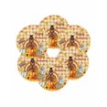 thumbnail image 7 of 13 Inch Round Placemats Set of 6, Thanksgiving Non Slip Heat Insulation PP Table Mats, Fall Orange Pumpkin Turkey Maple Leaf Plaid Washable Place Mats for Kitchen Dining Party Table Decor, 7 of 7