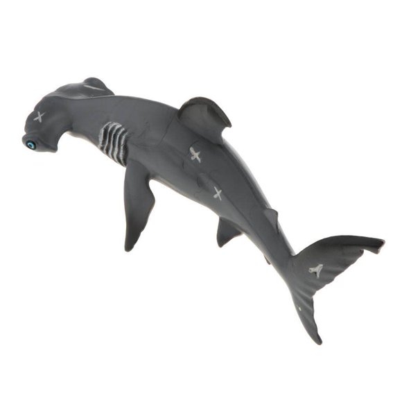 Langgg Realistic Static Ocean Animal Animal Toys for Kids Model Toy Kids Realistic Sea Animal Gift Animal Toys Ocean Hammerhead Sharks Gray