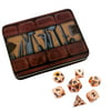 Thieves Tools with Copper Color with Black Numbering  Metal Dice -