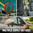 thumbnail image 3 of PowerSmart 40V Cordless Pressure Washer 1100 PSI Portable Power Washer with 5 Spray Nozzle for Home Projects 4.0 Ah Battery and Charger Included, 3 of 7