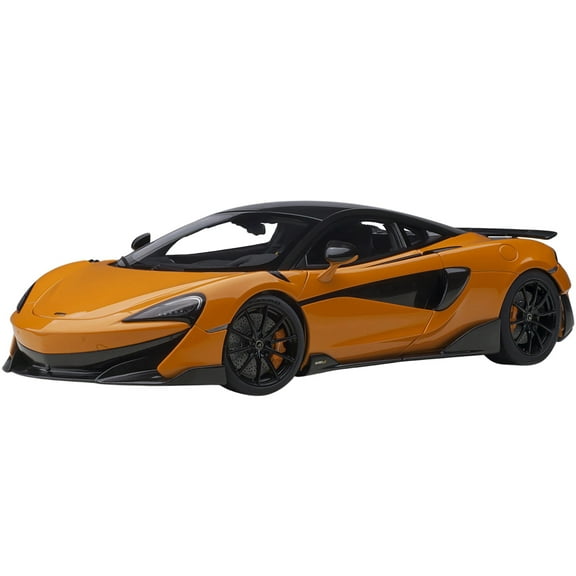 McLaren 600LT Myan Orange and Carbon 1/18 Scale Model Car by Autoart