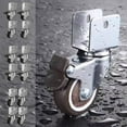 thumbnail image 3 of TIERPOP 4Pcs 1.25inch Universals Swivels Casters 360 Swivels Rubber Roller Heavy Duty Furniture Wheel Castor Quiet Trolley Wheel, 3 of 12