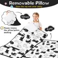 thumbnail image 3 of Sleeping Cat White Pattern Teens Toddler Nap Mat with Pillow, Sleeping Mat Bag for Preschool Daycare 60"x20", 3 of 6
