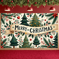 thumbnail image 4 of Decorative Design Merry Christmas Banner Festive Theme Christmas Backdrop for Holiday Decoration Winter Celebration Indoor Decoration, 4 of 9