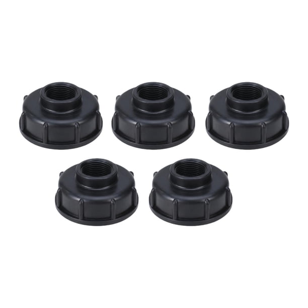 5 adaptadores para tanques IBC, conector de rosca gruesa para tanques de agua, material PP, fácil instalación, repuesto para grifo, adecuado para Diámetro interior de la salida: 25 cm