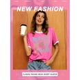 thumbnail image 3 of ZXSXSY Women's Graphic Tees Floral Print Tops Color Block Crew Neck Short Sleeve Casual T-Shirts, 3 of 7
