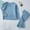 Blue, variant on Fesfesfes Kids 2 Piece Clothes Set Long Sleeve Thermal Winter Warm Fleece Lined Cozy Outfit for Boys and Girls Big Kids Childrens Solid Color Casual Fashion Warm Homewear(Blue#4,6-7 Years)