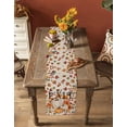 thumbnail image 5 of Thanksgiving Pumpkins Table Runner 70 Inches, Beige Retro Maple Leaves Country Bed Runner Dresser Scarves Tabletop for Indoor Outdoor Parties/Ceremony/Banquet, 13" x 70", 5 of 8