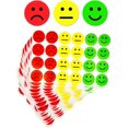 thumbnail image 1 of Czcpp-12 00 Pcs Autocollants Visage Souriant Rond Rouge Jaune Vert, Autocollants Émotions, Autocollants Visage Souriant Heureux, Autocollants Visage Triste, Autocollants de Récompense, Autocollants d'Humeur, Bon et Mauvais Autocollant, 1 of 4