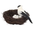 thumbnail image 2 of Nido de pájaro artificial con huevos, adorno para jardín, decoración, manualidades para nidos de pájaros. blanco, 2 of 9