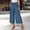 A-Blue, variant on Women's Plus Size Wide Leg Capris with Pockets and Elastic Waist Casual Cropped