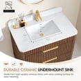 thumbnail image 6 of Mumbai 36" Single Bath Vanity in Aged Dark Brown Oak with Composite Stone Top, 6 of 16