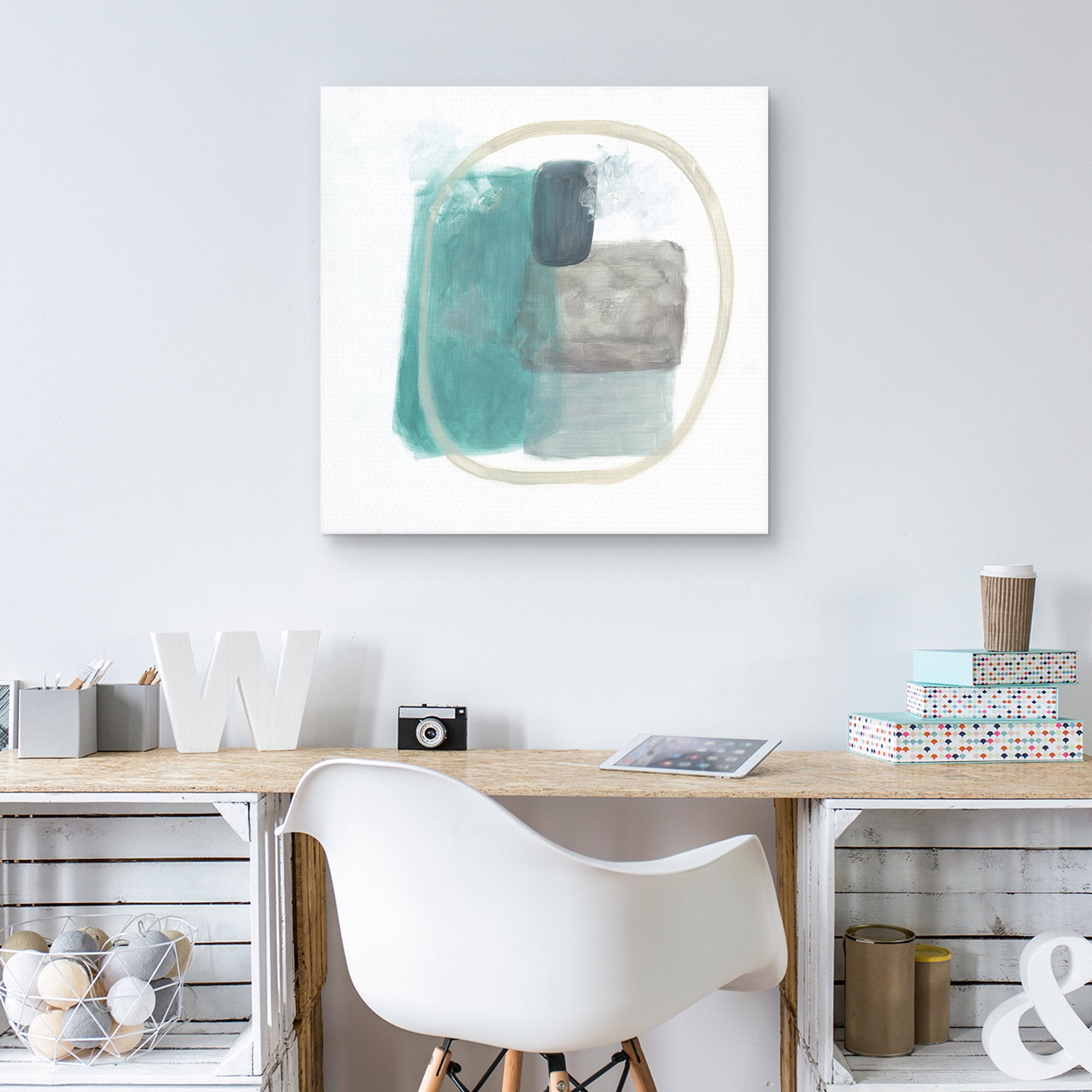 Transparencies Aqua I by Décor Design Canvas Art Print, 1.5" x 30"
