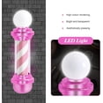 thumbnail image 4 of BarberPub Barber Pole with LED, Salon Spa Stripes Rotating Lamp, Barbershop Open Sign L018, 4 of 8