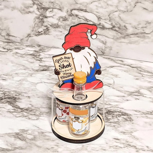 XWSHYW Decoraciones para El Hogar Mini Botellero Navideño En Forma de Pingüino, Botellero Navideño, Decoración de Escritorio, Regalo Navideño