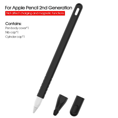 

Case For Apple Pencil 2nd Generation For Apple Pencil 2 Holder Premium Silicone Cover Sleeve For iPad 2018 Pro 12.9 11 inch Pen Black