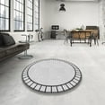 thumbnail image 3 of Ahgly Company Indoor Square Patterned Off-White Novelty Area Rugs, 5' Square, 3 of 6