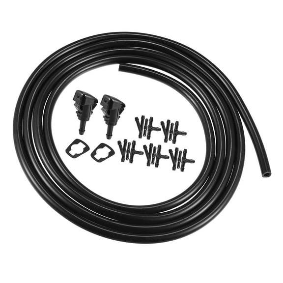 Durable 2Pcs Windshield Washer Nozzle for Subaru Impreza 2008-2012 1.8 Meters Hose with Connectors Kit Replaces 47230