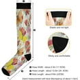 thumbnail image 3 of FREEAMG 2Pair Fashion Print Compression Socks for Women Men,Knee High Stockings for Athletic Sports,Running,Travel, 3 of 7