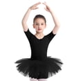 thumbnail image 3 of Loodgao Kids Girls Ballet Dance Tutu Dress Ballerina Cotton Stage Performance Skirt Leotard Black 10-12, 3 of 7