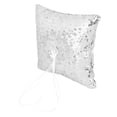 thumbnail image 3 of Almohada Portador de Lentejuelas Cinta de para Boda Novia Color Plata Sivler Sunnimix Almohada para el portador del anillo de bodas, 3 of 8