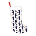 thumbnail image 2 of Rateoe Seahorses and Hearts Print Christmas Stockings,18 Inch Large Christmas Stockings Decoration Ornaments for Holiday Home Fireplace Indoors, 2 of 7