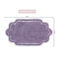 thumbnail image 2 of Home Weavers Allure 100% Cotton Tufted Bath Rug, Soft, Absorbent, Non-Slip, Machine Washable Mat, 24"x40" Rug for Bathroom Floor, Shower & Vanity â€“ Quick Dry Rug, Purple, 2 of 9