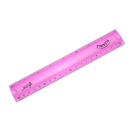 Unique Bargains Flexible Straight Ruler 20cm 8 inches Double Scale Plastic Ruler Measuring Tool