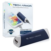 Angle View: Tech Armor 3000mAh ActivePower PowerBank by External Battery Portable Dual USB Charger Power Bank - Fast Charging, High Capacity, Ultra Compact
