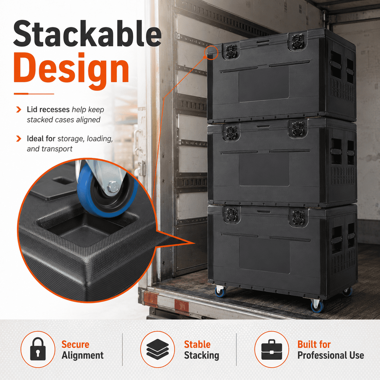 RXFSP Cable Trunk 44x22 ATA Road Case, Heavy Duty Utility Truck