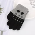 thumbnail image 6 of Winter Knitted Gloves Full Finger Gloves Stretchy Crochet Mittens Cartoon Cute Kitten Glove for Todder Infant Kids, 6 of 17