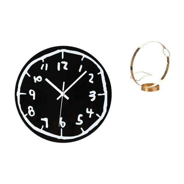 Reloj de pared,Reloj de pared silencioso y decorativo que no hace tictac,Portabotellas de vino,Soporte para botellas de vino,soporte para botellas de vino,estante de hierro,Decoración de