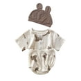 thumbnail image 1 of Mialoley Baby?s Little Bear Short Sleeve Cardigan and Triangle Shorts  Hat Set, 1 of 9