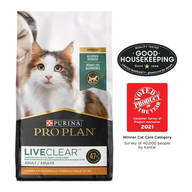Purina Pro Plan Allergen Reducing High Protein Cat Food Liveclear Chicken And Rice Formula 16 Lb Bag Walmart Com
