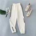 thumbnail image 1 of Pantalones deportivos de verano para mujer, finos, holgados, de talla grande, para estudiantes, de nueve patas, informales, para chicas gorditas, 1 of 4