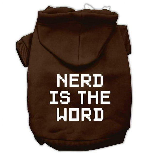 Nerd Est le Mot Sérigraphie Hoodies pour Animaux de Compagnie Brun Taille XXXL(20)