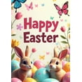 thumbnail image 4 of LUUFILx Happy Easter Bunny Eggs Banner Spring Decor Backdrop Photography Decorations Party Supplies Props Background Easter Celebration, 4 of 8